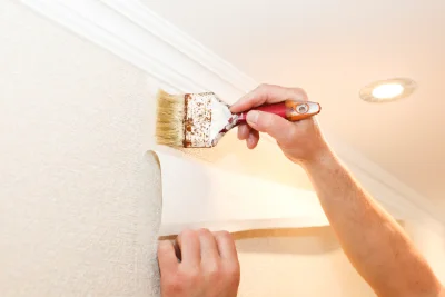Pose de papier peint à Albertacce — revêtements muraux et toiles de verre